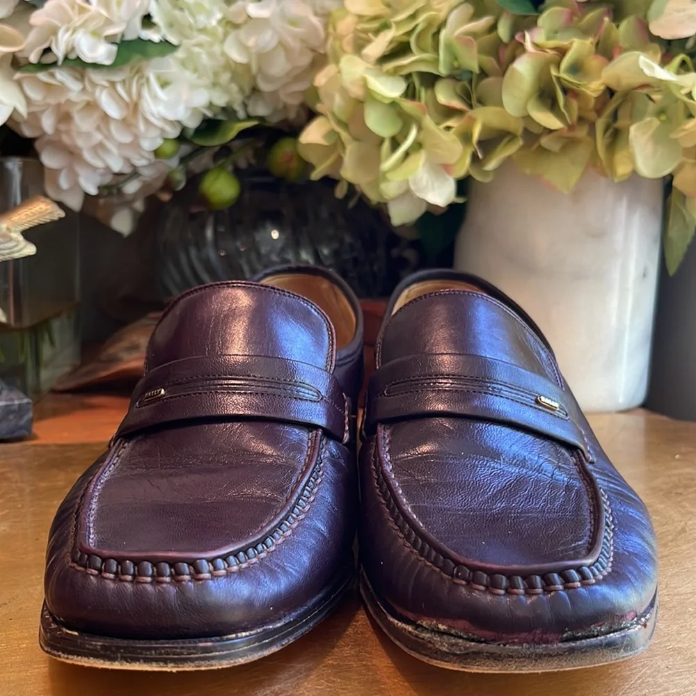 Bally Parawet Burgundy Leather Loafers